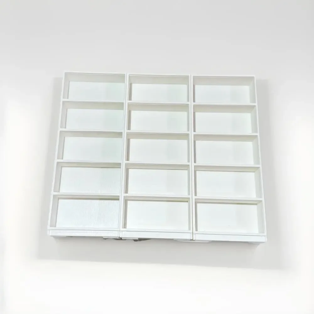 Lot of 3 Mini IKEA Billy Style Bookshelves 1:10 Scale White 5 Shelf Set